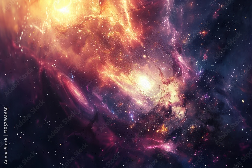 Canvas Prints glowing nebula and gaseous space clouds