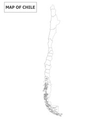 Fototapeta premium American Countries Geography Political map. Political map of country with capital, province or state capital, major cities and town.