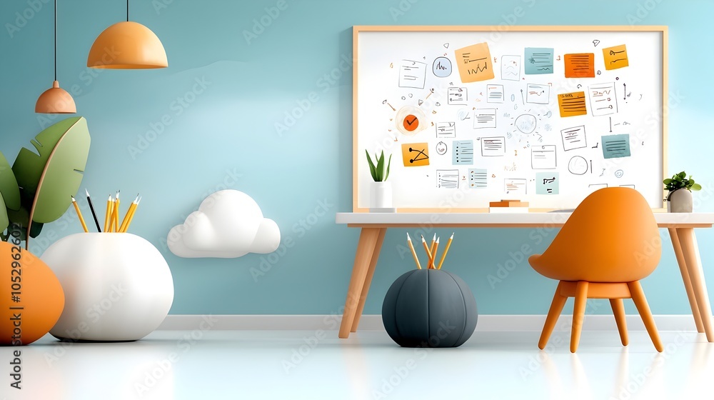 Aufkleber diverse group of professionals engaged in a creative meeting brainstorming and planning on a whitebo