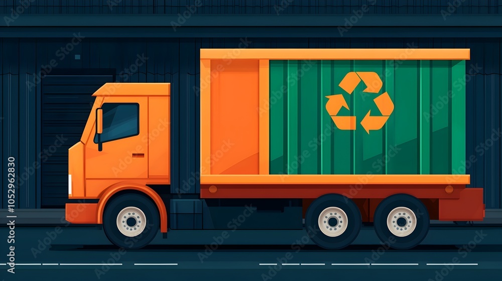 Poster advanced waste and sorting conveyor systems inside a clean and efficient recycling plant showcasing 