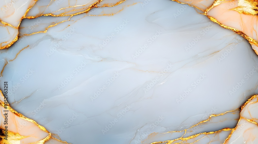 Poster elegant marble texture with soft pastel colors and luxurious gold accents creating a sophisticated s
