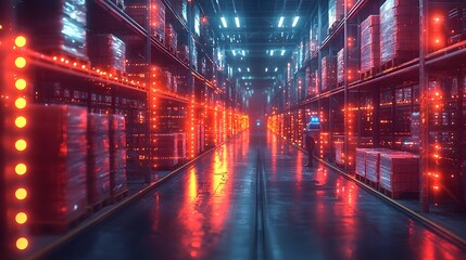 Smart Warehouse Equipped with Augmented Reality Technology Enabling Package Identification and Efficient Navigation Through a Futuristic Digital Environment to Optimize Supply Chain Processes
