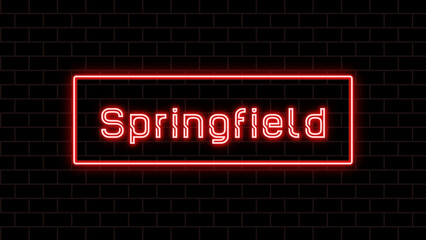 Springfield のネオン文字