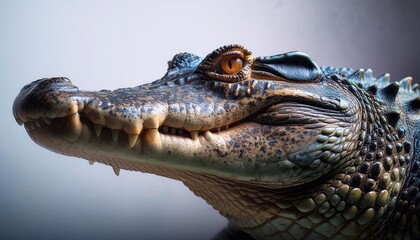 Obraz premium Colse up crocodile on background
