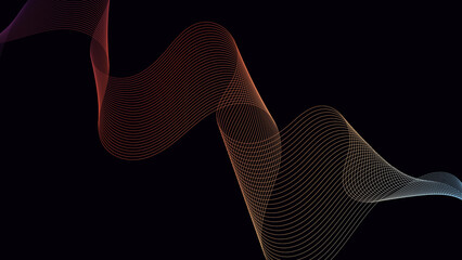 Wave Lines Wallpaper Modern Futuristic Background