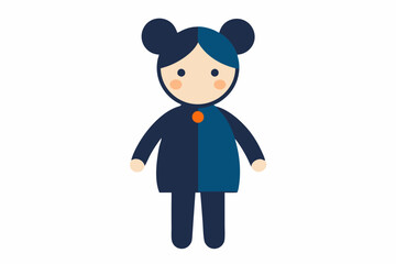  Hand made doll vector art illustration