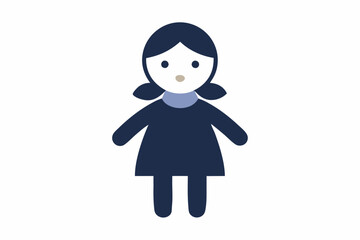  Hand made doll vector art illustration