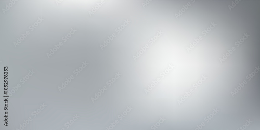 Wall mural silver foil background with metal mirror texture. chrome gradient surface with light like could abst