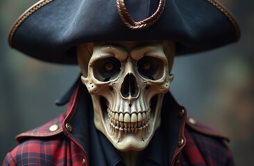 Fototapeta premium Pirate Skull Halloween.