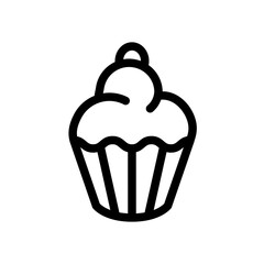 muffin cake outline style