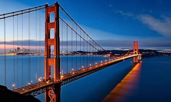 Golden gate bridge with beautiful view.
