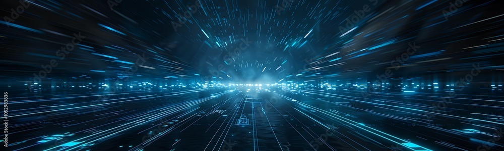 Poster Advanced Aerospace Manufacturing Facility With AI Precision Engineering and Glowing Digital Interfaces Displaying Real-Time Data