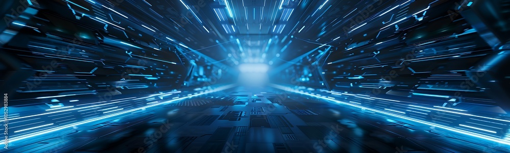 Poster Advanced Aerospace Manufacturing Facility With AI Precision Engineering and Glowing Digital Interfaces Displaying Real-Time Data