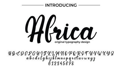 Africa Font Stylish brush painted an uppercase vector letters, alphabet, typeface
