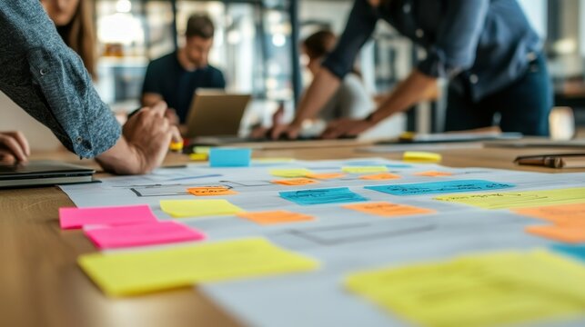 Professional Business Team Conducting Post Negotiation Debrief in Modern Corporate Office Setting Analyzing Strategic Learning Points and Collaborative Experience for Future Success