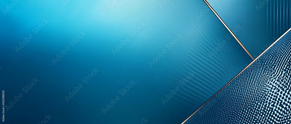 Poster a close-up image of a textured blue surface with diagonal lines. the surface is divided into two sec
