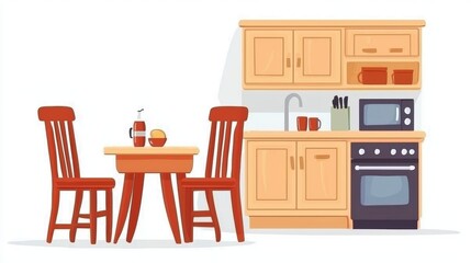 Modern Clean Kitchen with Neutral Decor and Simple Lines