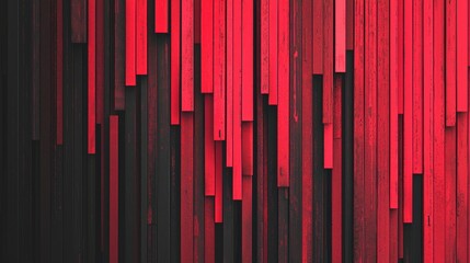 Obraz premium A vibrant abstract design featuring vertical red and black stripes, creating a dynamic and modern visual effect.