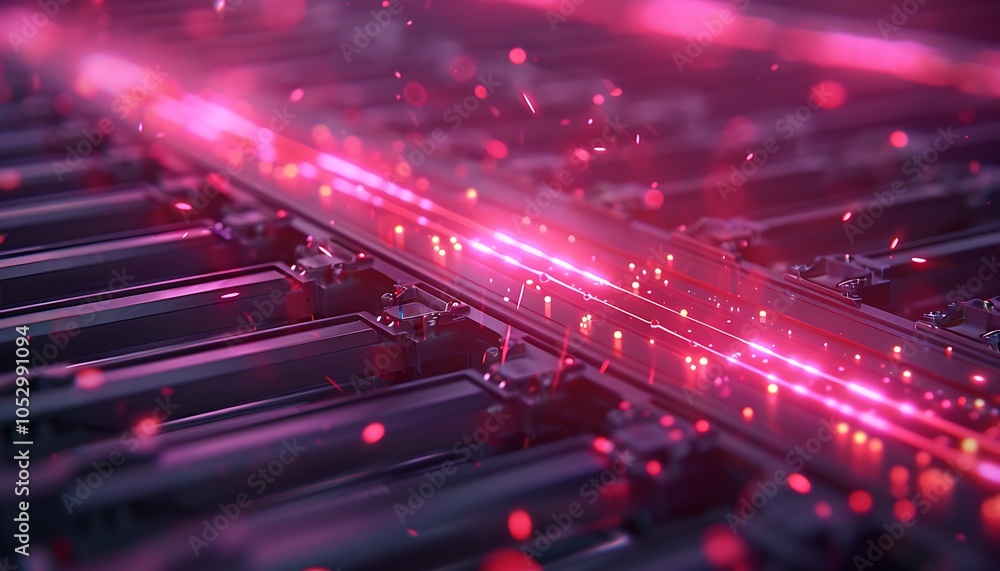 Aufkleber Fully Automated Smart Manufacturing Plant With AI and Interconnected Machines Optimizing Production Efficiency