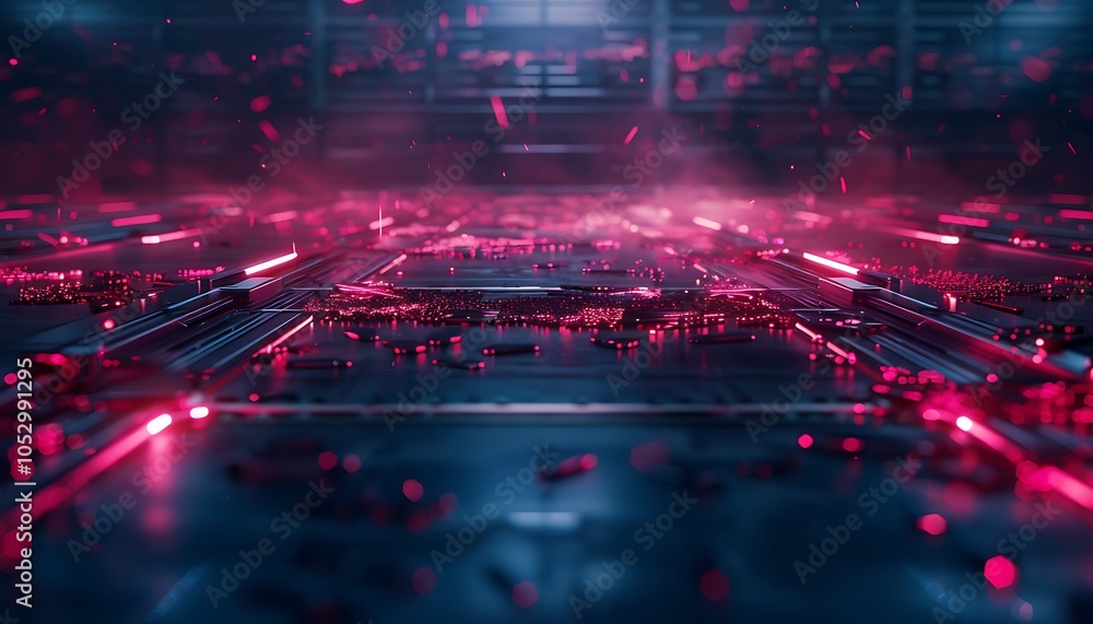 Poster Fully Automated Smart Manufacturing Plant With AI and Interconnected Machines Optimizing Production Efficiency