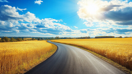 Fototapeta premium road in the field