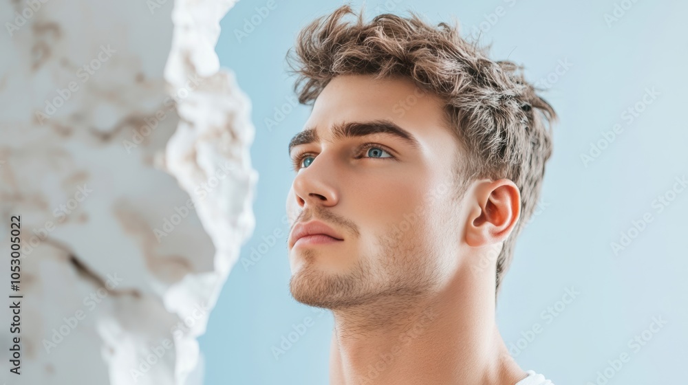Poster a sculptor creating a life size model of a human figure, demonstrating the precision and detail of a