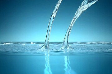 Fluid motion captured in a 3D water liquid background, ideal for modern aesthetics