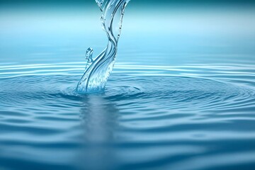 Abstract flowing water background in 3D, perfect for soothing designs and visuals