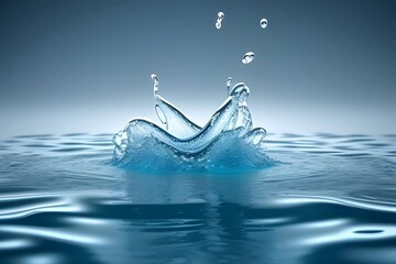 Artistic background featuring liquid water flows in 3D, enhancing visual impact