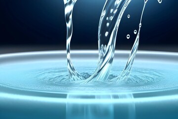 Captivating 3D water liquid background, emphasizing movement and depth