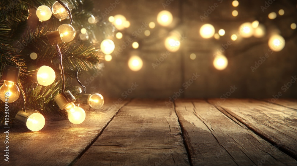 Poster soft lights create a joyful rustic mood