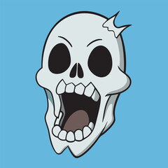 illustration of a skull with a smile