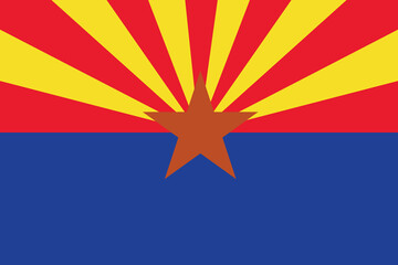 State of Arizona flag. An illustration of the Arizona flag. Arizona flag.