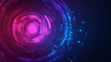 Abstract Futuristic Circle Design with Vibrant Colors