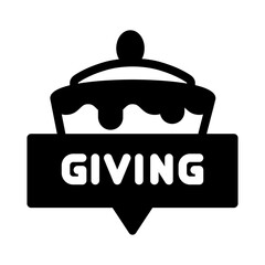 cake thanksgiving glyph style