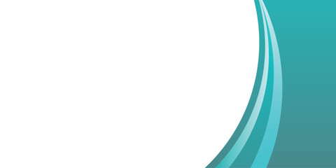 Abstract green wave background, vector green line background curve element with white space for text and message design.