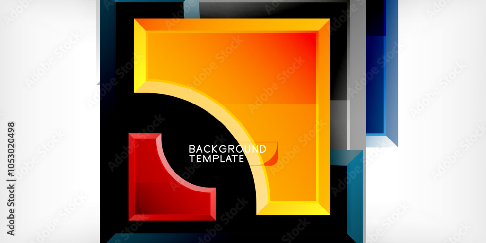 Aufkleber Geometric design abstract background - circles and triangles