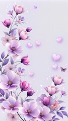 Fototapeta premium pink and white flowers