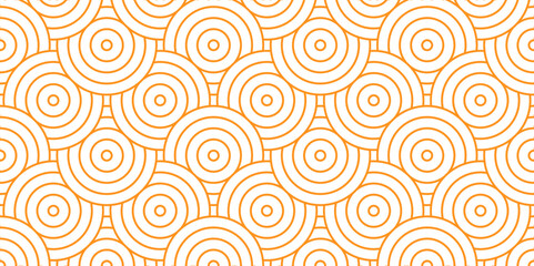 Abstract geometric wave pattern with circles fabric curl Transparent vector backdrop. Seamless overlapping pattern with wave line circle brown composed by round retro background.