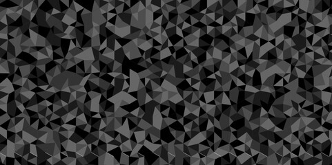 Vector geometric seamless gray, black cube square low polygon background. abstract surface creative diamond pattern corporate. Black and gray polygon Mosaic triangle overlap texture background.