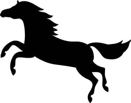 recommend clip art: Running Horse Silhouette - Vector Illustration