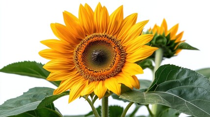 Obraz premium A vibrant sunflower in full bloom, showcasing its golden petals.
