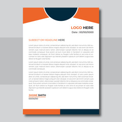 Corporate modern letterhead design template