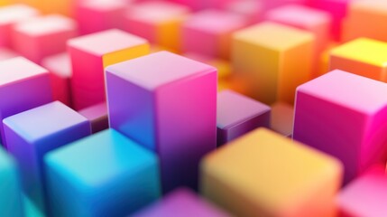 Obraz premium Colorful 3D gradient background with rainbow hues