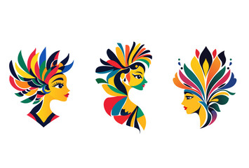 Obraz premium latin american headdress headwear illustration costume decoration carnival