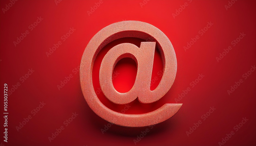 Poster a vibrant 3d red 