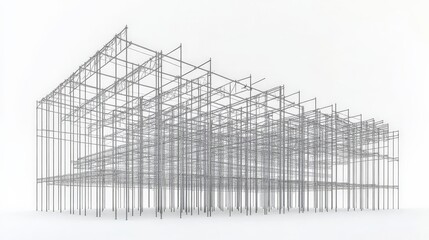 Intricate Wire Mesh Structure - Abstract Architectural Design