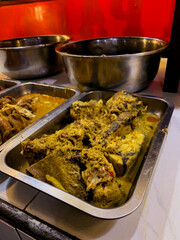 one of the menus in the Padang cuisine restaurant