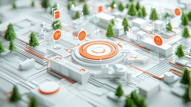 Exploring innovative creative workspaces a futuristic digital landscape of high-quality screens and interactive elements