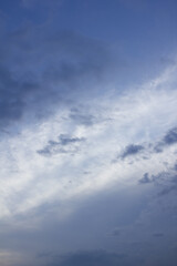 Obraz premium It is a blue sunset sky.